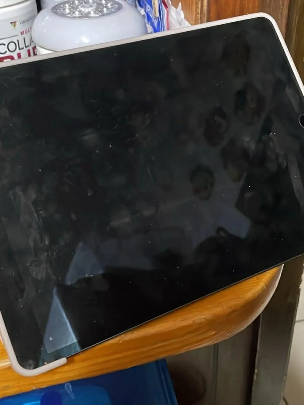 Apple iPad Tablet with Black Front and White Back